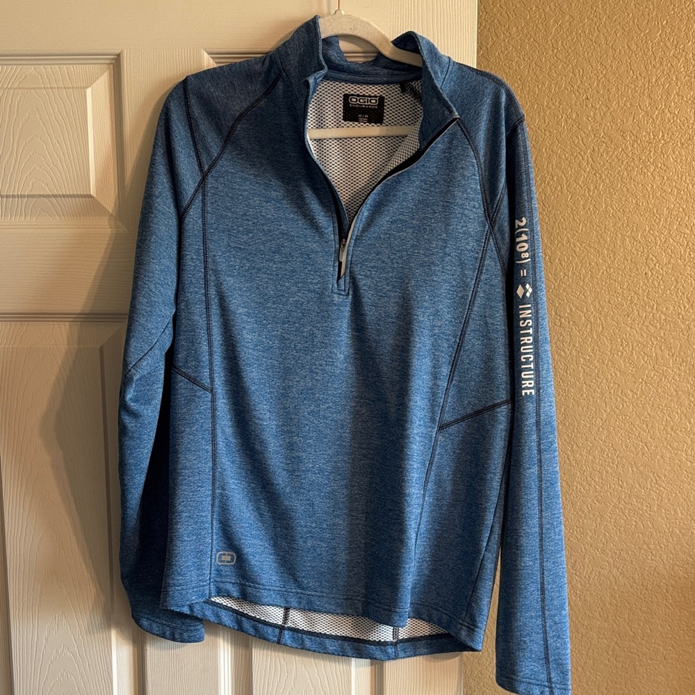 OGIO Endurance Blue Patterned Quarter ZipPullover